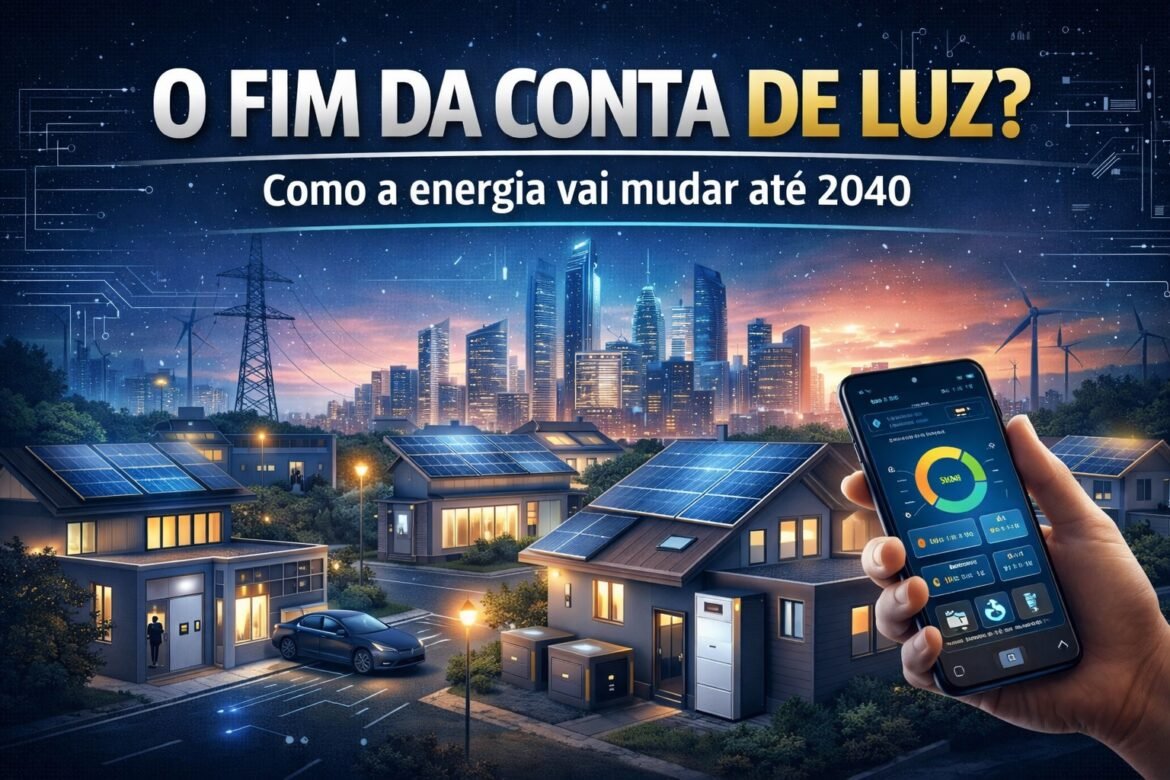 O fim da conta de luz está mais próximo. Saiba como a energia solar, baterias e micro-redes vão transformar o setor elétrico até 2040.