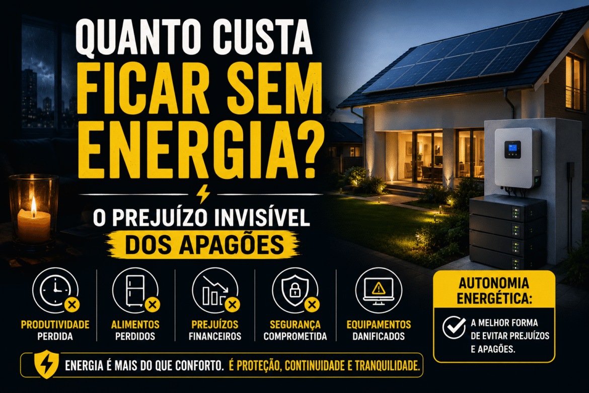 Descubra o verdadeiro prejuízo dos apagões em casas e empresas, os custos invisíveis da falta de energia e como a autonomia energética pode proteger você.