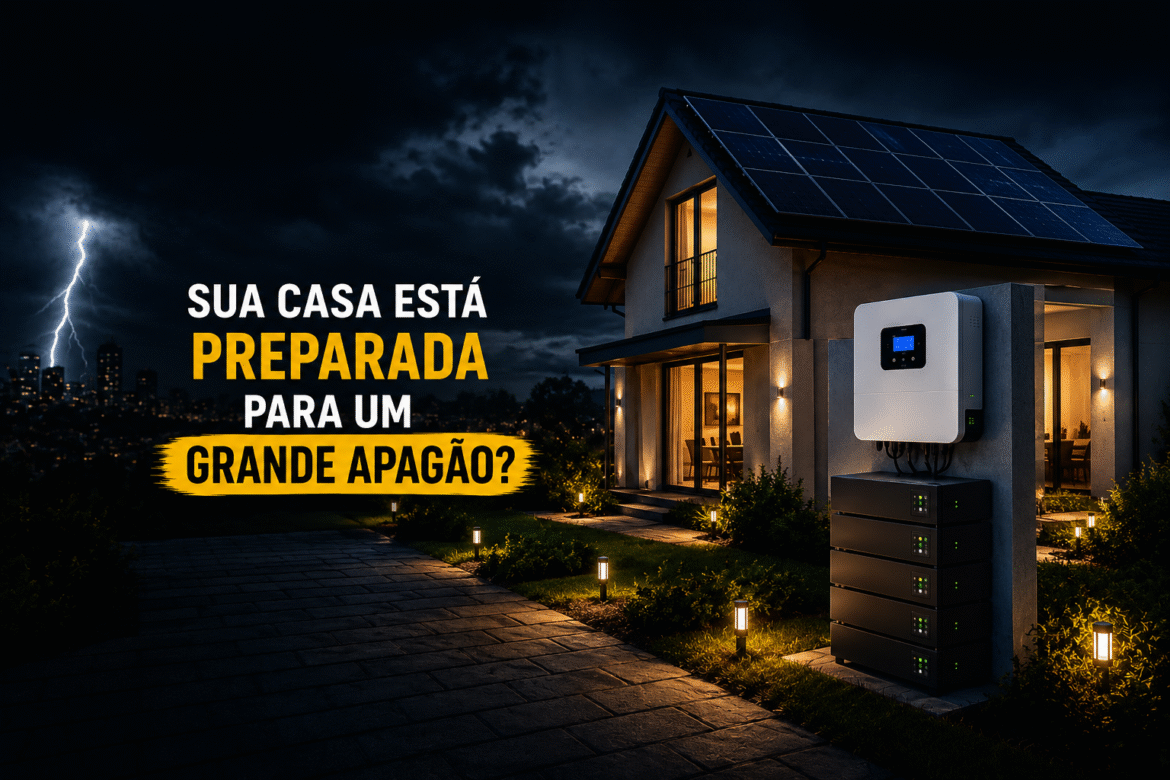Descubra como deixar sua casa preparada para apagão com energia solar, baterias e sistemas de backup que garantem segurança energética.