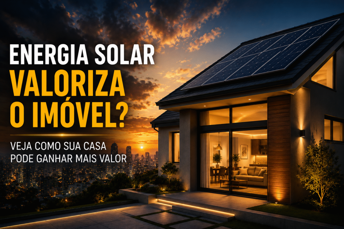 Energia solar valoriza o imóvel? Descubra como sistemas fotovoltaicos aumentam o valor de mercado, atraem compradores e geram economia.