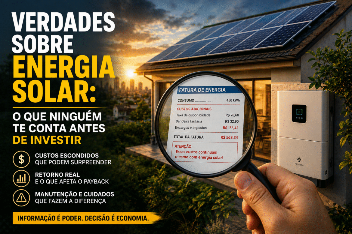 Descubra as principais verdades sobre energia solar que a maioria das pessoas desconhece e tome decisões mais inteligentes antes de investir.